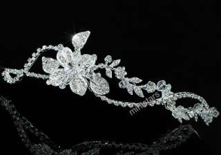 Bridal Wedding Sparkling Tiara use Swarovski Crystal T1465  