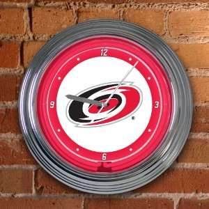 : Carolina Hurricanes Team 14 Neon Clock NHL Hockey Fan Shop Sports 