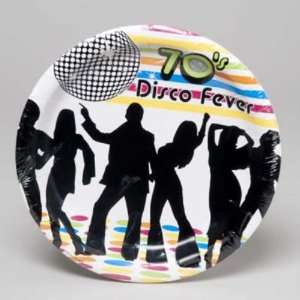  70s Disco Fever 9 Inch Plate 8 Pack Case Pack 12