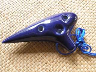   Blue Excellent Soprano G Ocarina 12 holes Flute COLLECTIBLE  