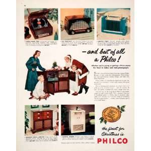  1950 Ad Philco Philadelphia Radio Phonograph Transitone 
