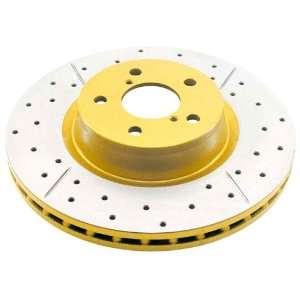 DBA DBA478X Street Gold Cross Drilled and Slotted Front Vented Disc 