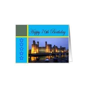  Happy 76th Birthday Caernarfon Castle Card Toys & Games