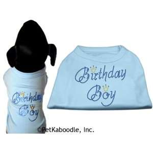   Baby Blue Rhinestone Birthday Boy Dog Tee Shirt Small: Pet Supplies