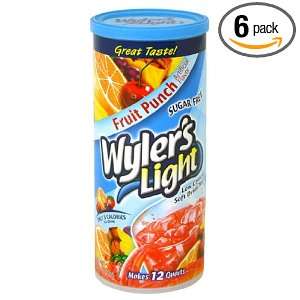 Wylers Light Soft Drink Mix, Fruit Punch, 2.01 Ounce (Pack of 6 