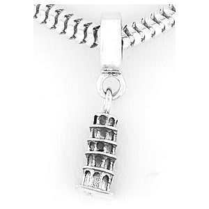 Reflections Leaning Tower of Pisa Sterling Silver Dangle Bead Charm by 