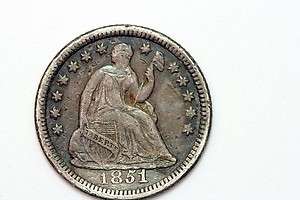   Obverse 1851   O Liberty Seated Silver (1/2) Half Dime   Net XF  