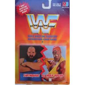 WWF Superstars Card Game   Earthquake vs Hulk Hogan by Milton Bradley 