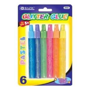  BAZIC 15ml Pastel Glitter Glue Pen (6/Pack): Electronics