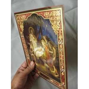 NATIVITY OF JESUS CHRIST Orthodox Icon Lord God CHRISTMAS Metallograph 