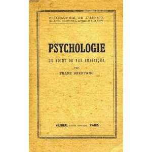  Psychologie du point de vue empirique, Franz Clemens 