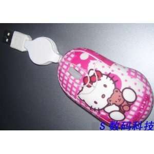 Retractable Hello Kitty Plug and Play Connectivity WIRE Mouse and a 