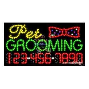 Pet Grooming LED Sign 17 inch tall x 32 inch wide x 3.5 inch deep 