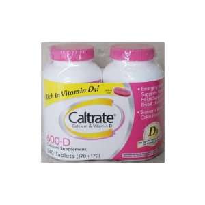  Caltrate Calcium and Vitamin D 600+D Calcium Supplements 