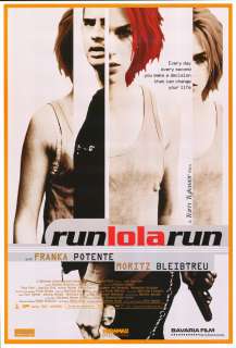 RUN LOLA RUN MOVIE POSTER + NATALIE PORTMAN BONUS !!!  