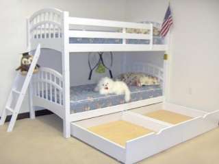   Mission Bunkbed Twin Pine Wood Bunk Beds Kids Black or White  