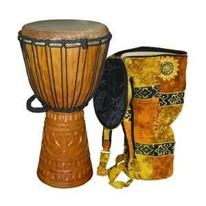   Carve African Djembe, 24 Tall x 12 Head w/ Bag Musical Instruments