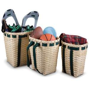  Set of 3 Woven Wooden Trapper Baskets
