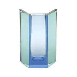    Moser Crystal Aquamarine and Beryl Wings Vase