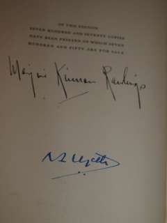 Marjorie Kinnan Rawlings & NC Wyeth SIGNED 1st Yearling  