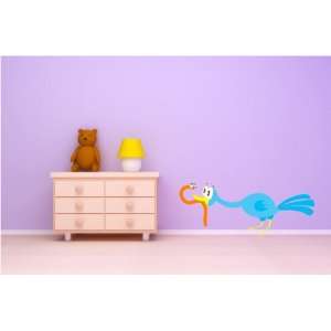  Removable Wall Decals  Bird With Worm: Home Improvement