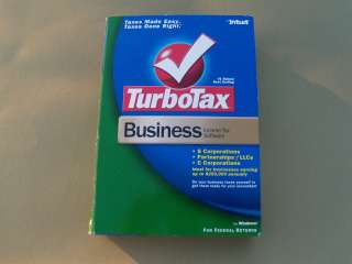 TurboTax Business 2005 schedule C D E F LLC S Corporation trust estate 