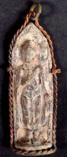 This old Sacred Burmese Bronze Buddha amulet, statue can be carried 