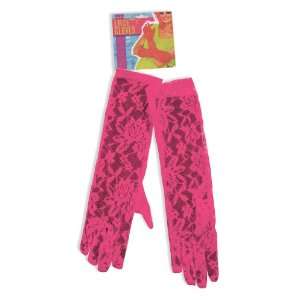  Neon Lace Gloves Pink Beauty