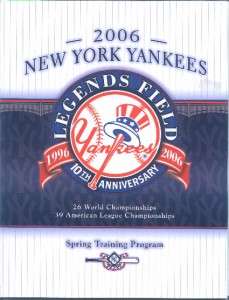 NY YANKEES SPRING TRAINING PROGRAMS 8 DIFFERENT  