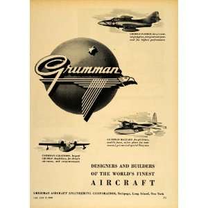 1948 Ad Grumman Panther Albatross Mallard Amphibian   Original Print 