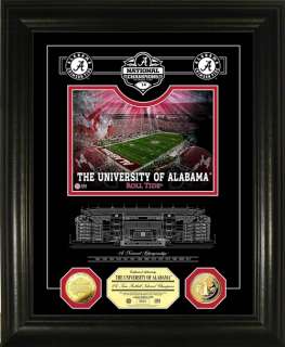 Alabama Crimson Tide 14 Time National Champions Archival Etched Glass 