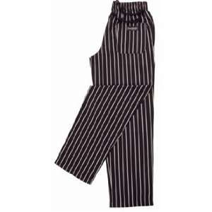   Baggy Pant, Black and White Chalkstrip, Size M