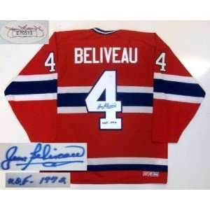  Autographed Jean Beliveau Jersey   Hof Jsa: Sports 