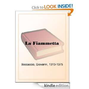 La Fiammetta Giovanni Boccaccio  Kindle Store