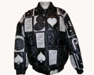  Pelle Pelle Mens Poker Leather Jacket: Clothing