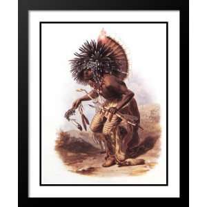  Karl Bodmer Framed and Double Matted 25x29 Hidaba 