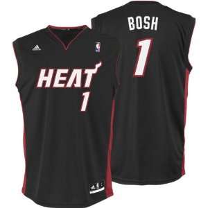  Chris Bosh Kids 4 7 Jersey: adidas Black Replica #1 Miami 
