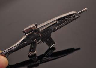 Model XM8 Assault Rifles Alloy Keychain Silver Black N45  