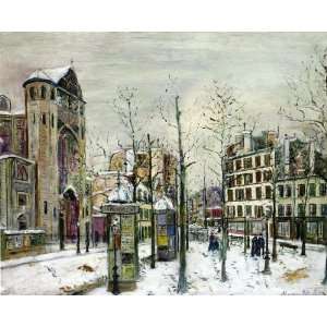   Maurice Utrillo   24 x 20 inches   The Place des Abbesses in the Snow