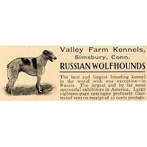   Simsbury Russian Wolfhounds   Original Print Ad: Home & Kitchen