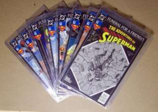 1993 Superman Comic Books  Hand Signed Funeral for a Friend Number 1 8 