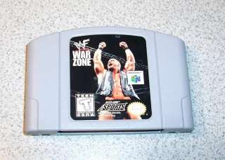 N64 WWF War Zone   COMPLETE IN BOX   NEAR MINT CONDITION GAME & MANUAL 