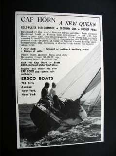 Cap Horn Sailboat Ersco Boats Ocean Racing Sail ad  