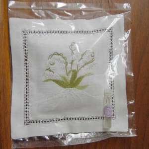 Lavender Stuffed, Hand embroidered Lilly of the Valley Cousinette 