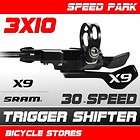 NEW 2011 SRAM X.9 TRIGGER SHIFTERS 3X10 GRAY PAIR items in Speed park 