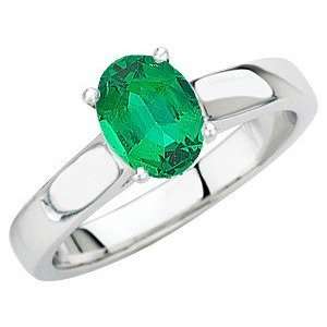 Stunning Quality Large Oval Genuine Emerald set in Contemporary 