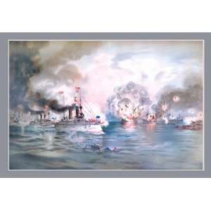 Naval Battle, Manila 16X24 Canvas Giclee