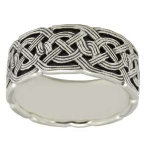    Mens Sterling Silver Irish Celtic Ring Band (Size 10.5): Jewelry