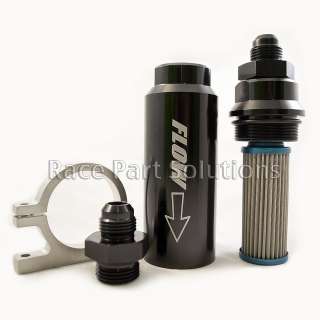 Billet Inline Fuel Filter Kit  6 IN/OUT 100 MICRON E85  