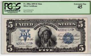 Fr.280m $5 1899 Chief Silver Certificate PCGS Extremely Fine 45 